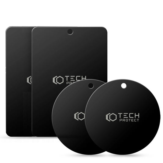 Tech-Protect metallklistremerke, sett med 4 deler, svart THP1233BLK