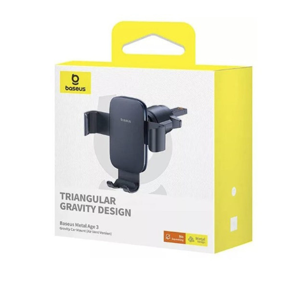 Baseus Metal Age 3 Bilholder, 4,7 tommer - 6,7 tommer, Svart C40467600111-01