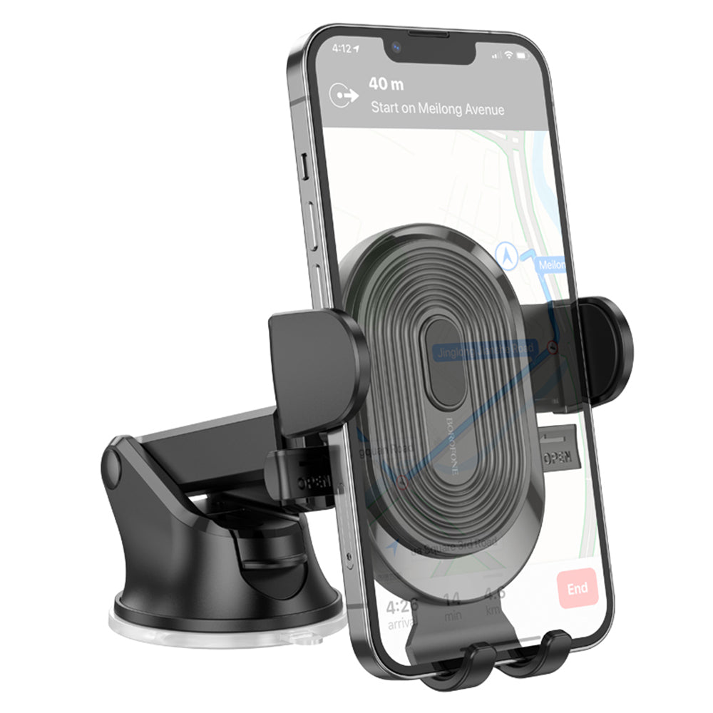 Bilholder Borofone BH85 Experience, 4.7 tommer - 7 tommer, Svart