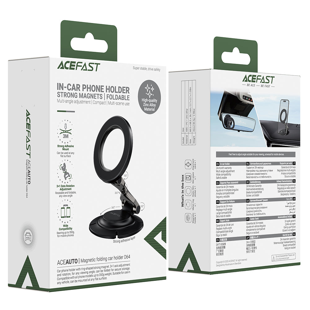 Magnetisk Bilholder Acefast D64, Universal, Svart