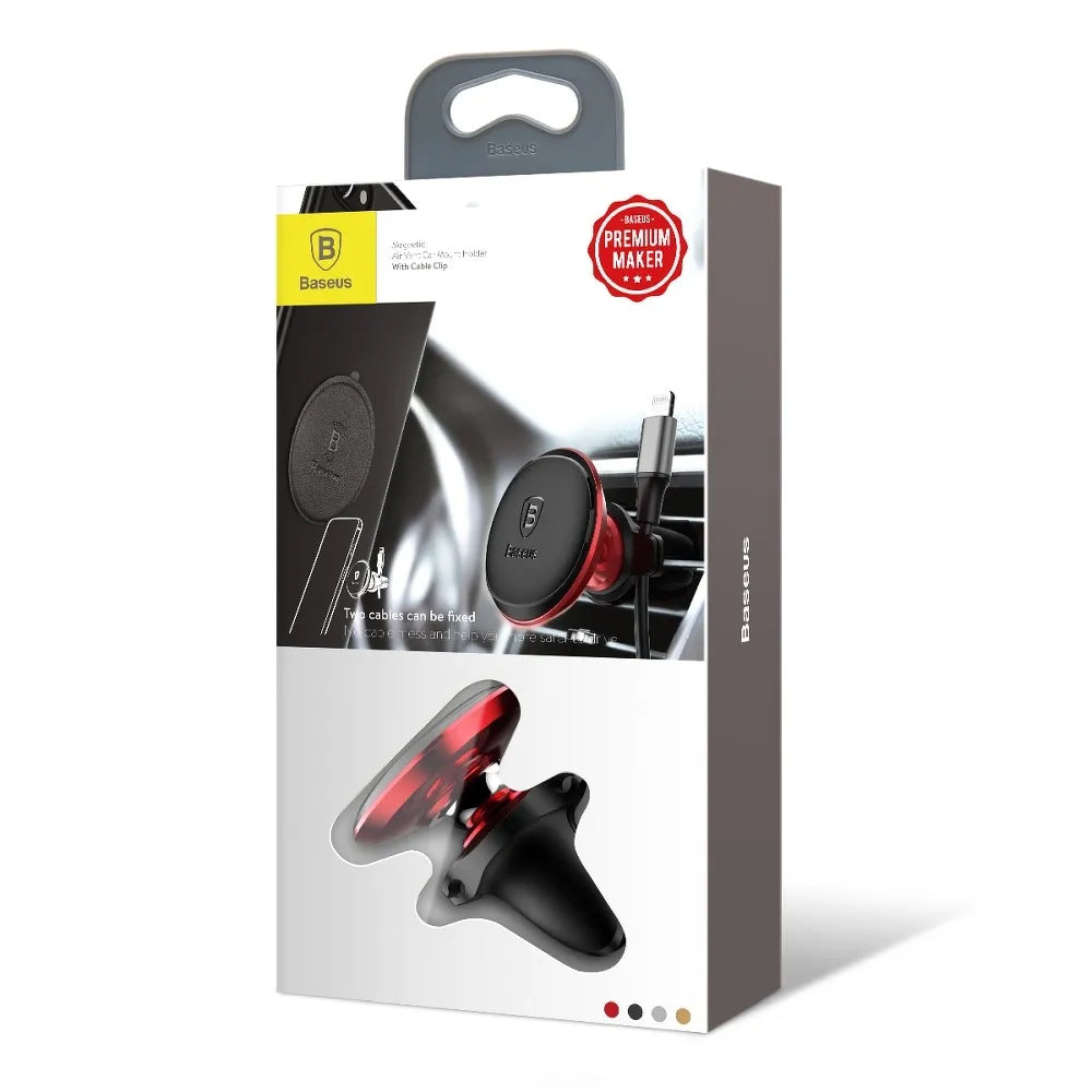 Baseus Air Vent Magnetic Car Mount, universal, rød SUGX020009