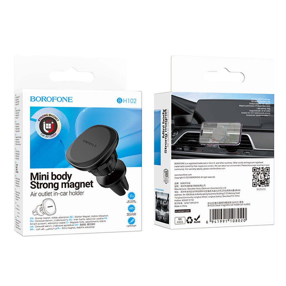 Magnetisk Bilholder Borofone BH102 Cloud, 4.5inch - 7inch, Svart