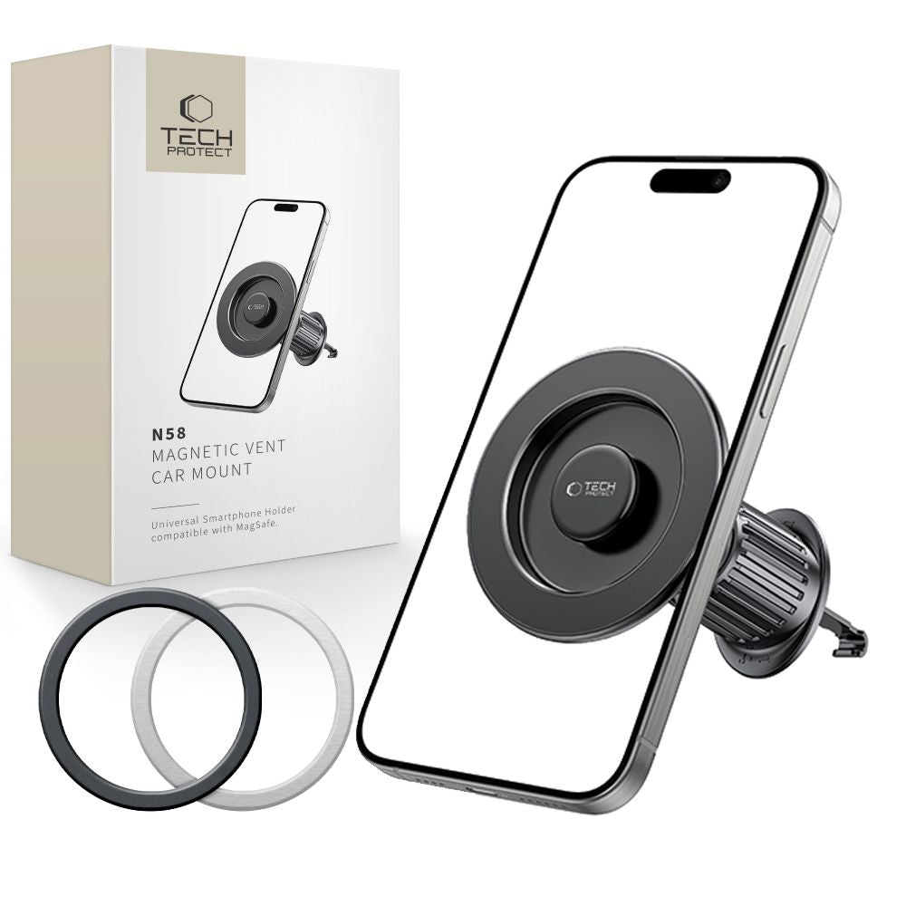 Magnetisk Bilholder Tech-Protect N58 Vent, Universal, Svart