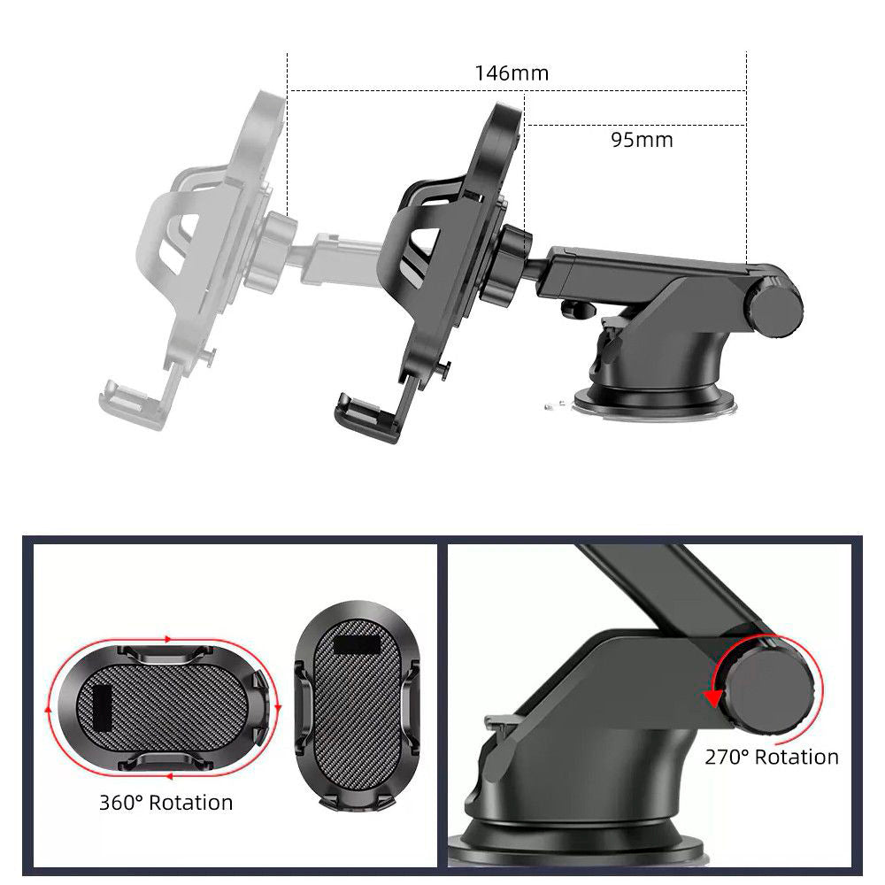 Bilholder Techsuit S113, Universal, Svart