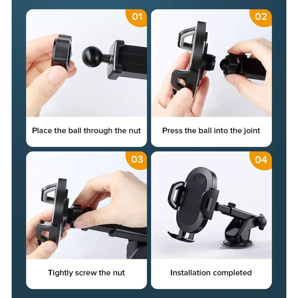Bilholder Techsuit S113, Universal, Svart
