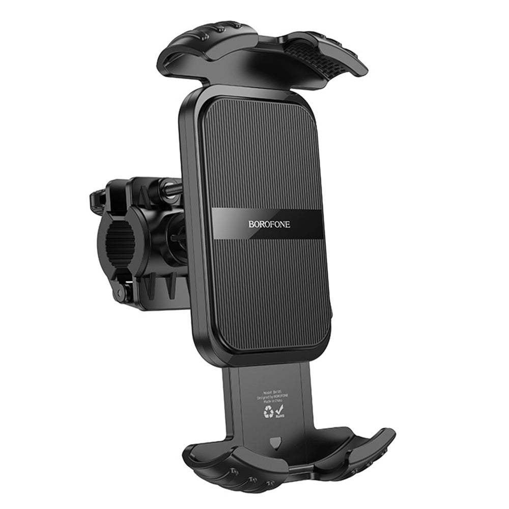 Sykkel- og motorsykkelholder Borofone BH105 Basalt, 4.7 tommer - 7 tommer, Svart