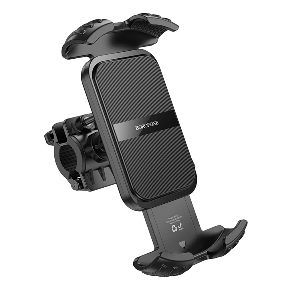 Sykkel- og motorsykkelholder Borofone BH105 Basalt, 4.7 tommer - 7 tommer, Svart