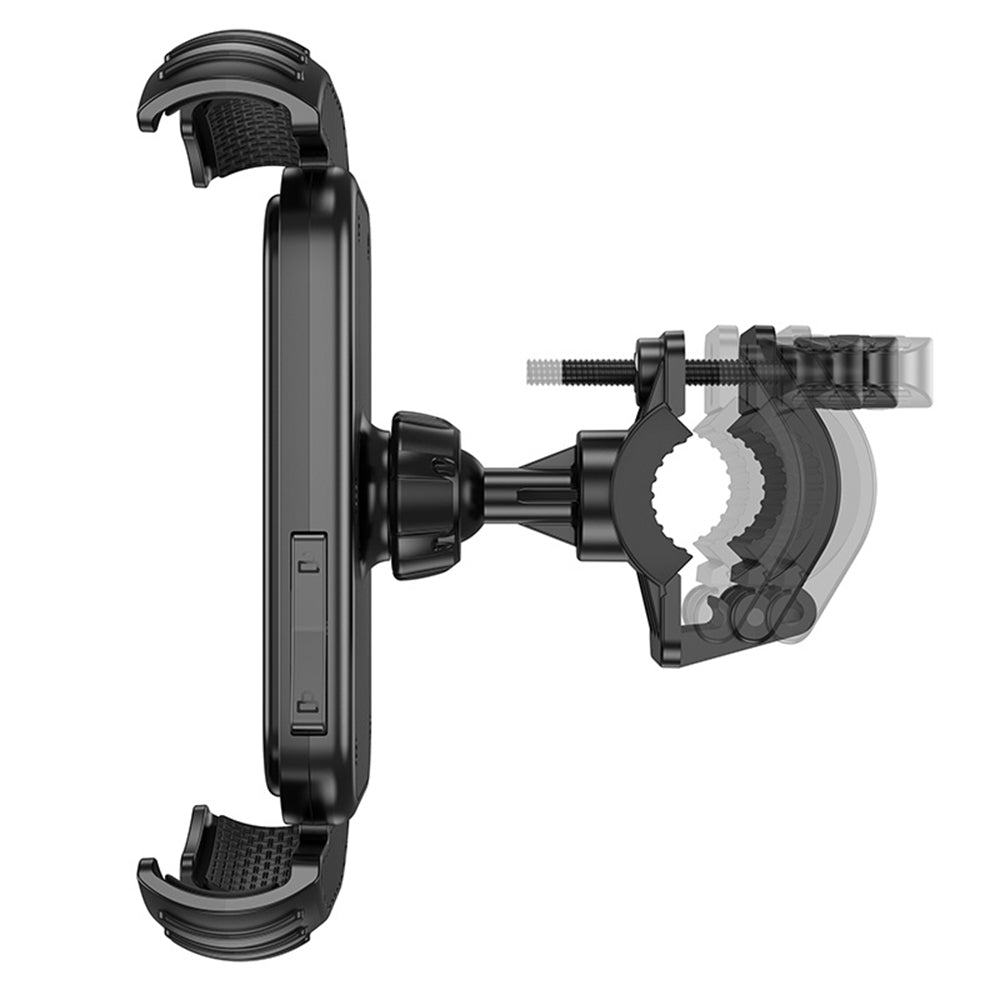 Sykkel- og motorsykkelholder Borofone BH105 Basalt, 4.7 tommer - 7 tommer, Svart