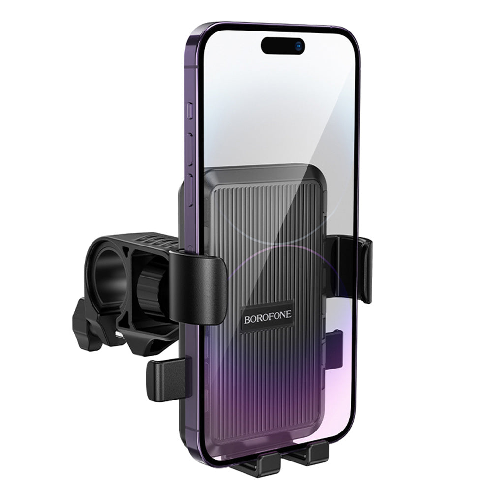Sykkel- og motorsykkelholder Borofone BH13 Knight, 4.5 tommer - 7 tommer, Svart