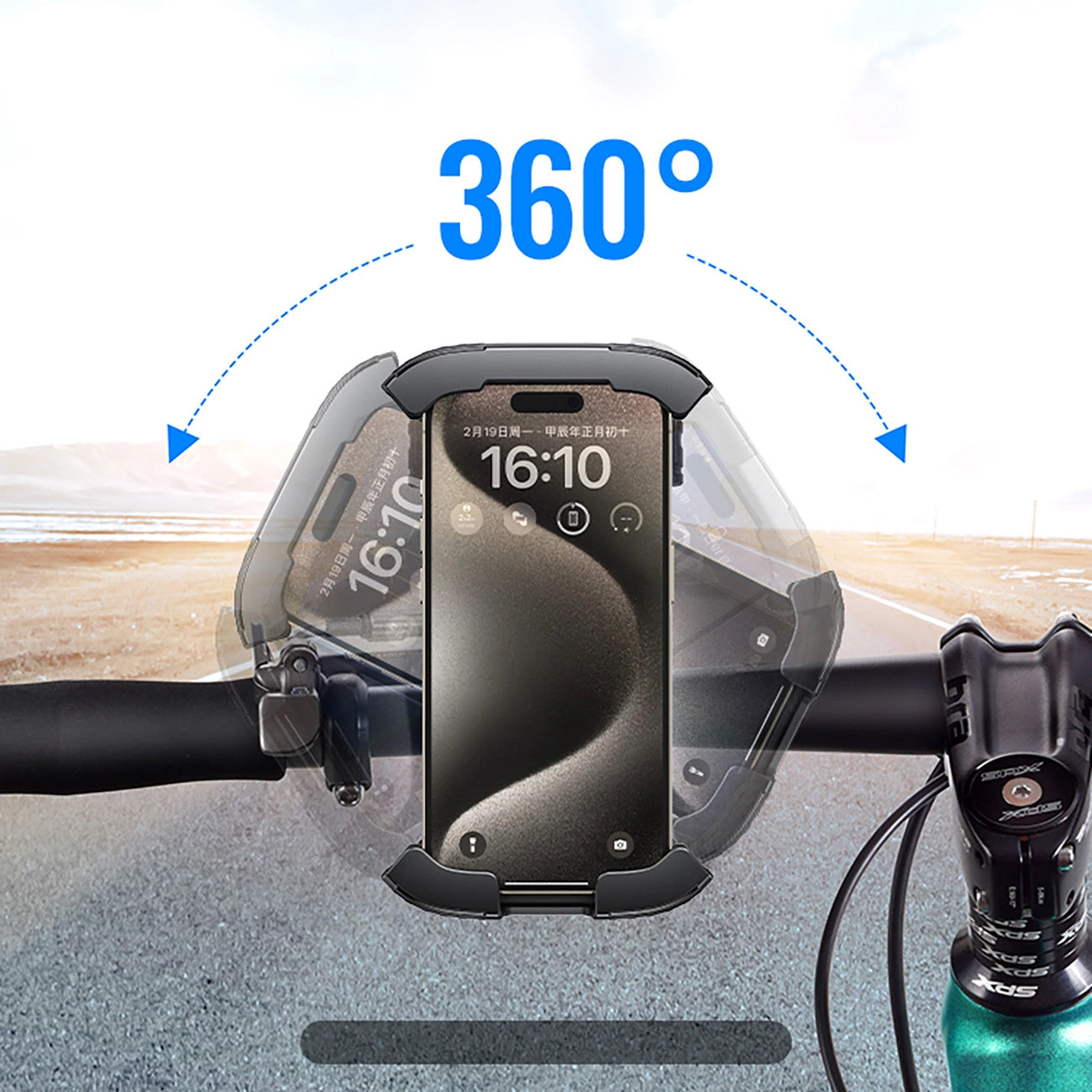 Sykkel- og motorsykkelholder UGREEN LP494, 4.7 tommer - 6.8 tommer, Svart