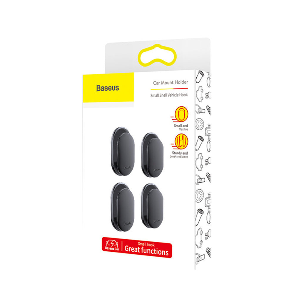 Baseus Small Shell Bilholder, Sett med 4 Stykker ACGGBK-01