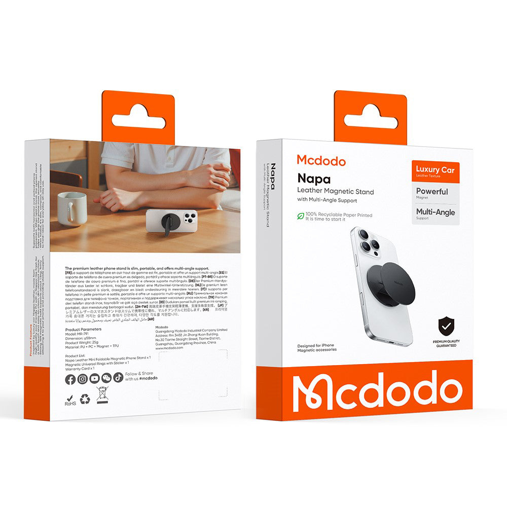 McDodo MR-7910 Universal Ring Holder, Svart