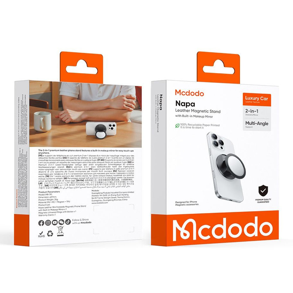 McDodo MR-7912 2in1 Universal Ring Holder, Svart