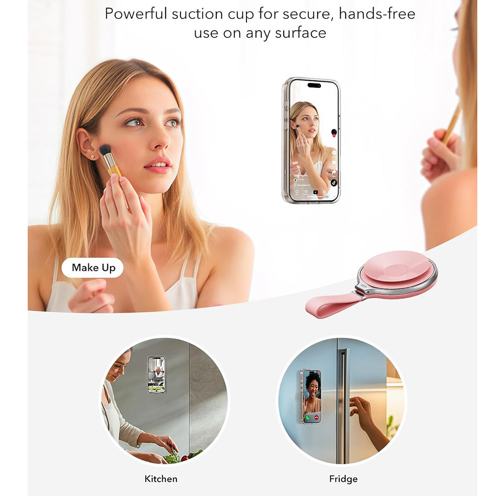 ESR HaloLock Leather Ring Holder, Universal, Rosa