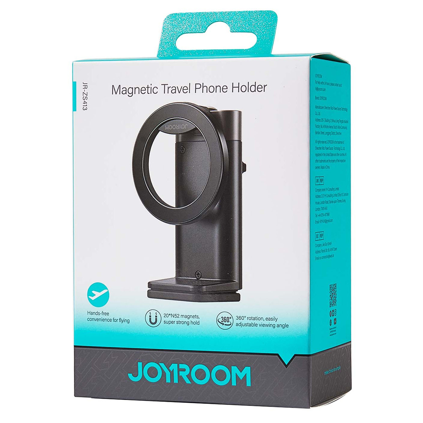 Magnetisk Støtte Joyroom JR-ZS413, 4.7 tommer - 7 tommer, Svart