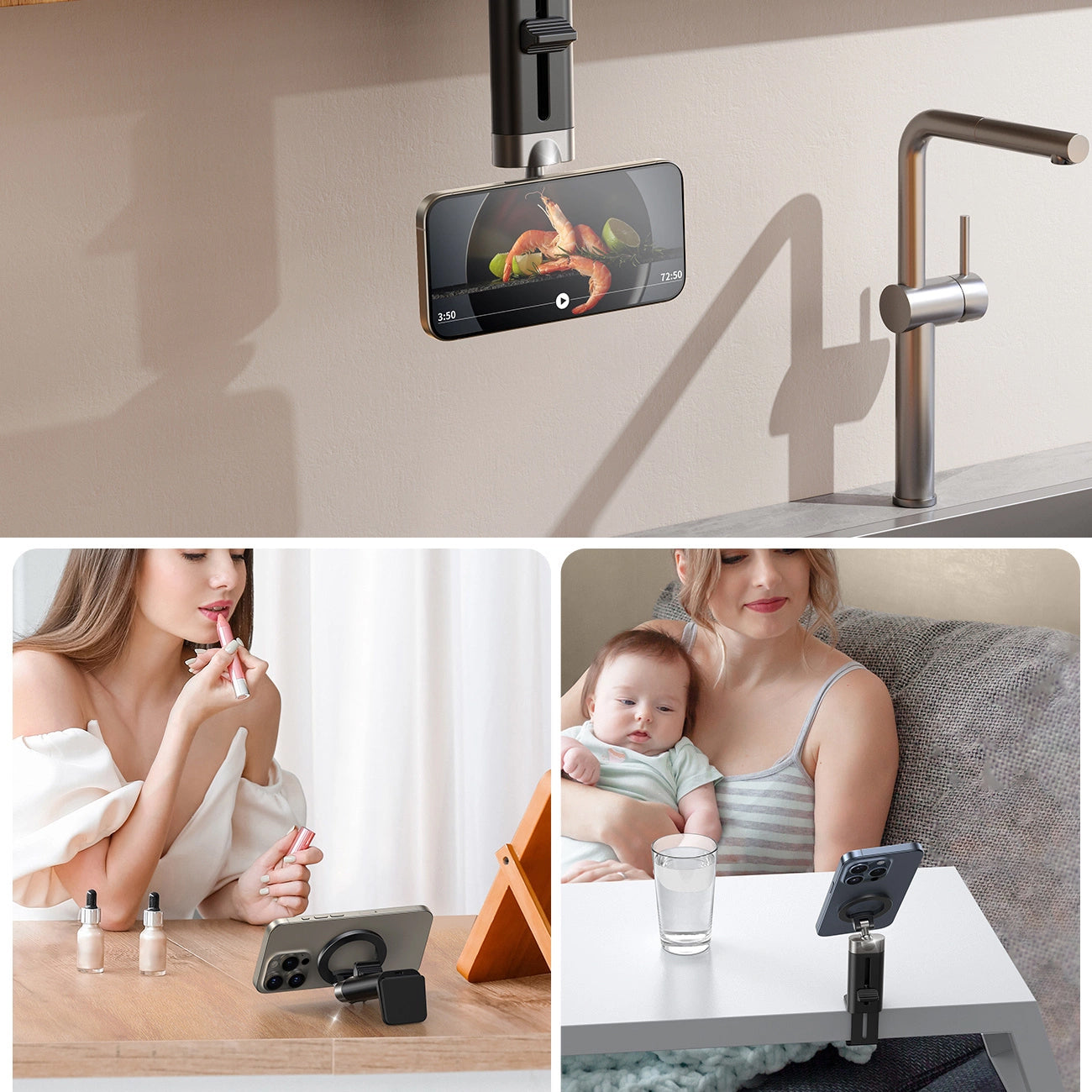 Magnetisk Støtte Joyroom JR-ZS413, 4.7 tommer - 7 tommer, Svart