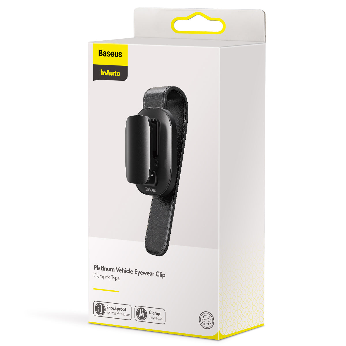 Baseus Platinum Clip Solbrilleskjermholder for Briller, Svart ACYJN-B01