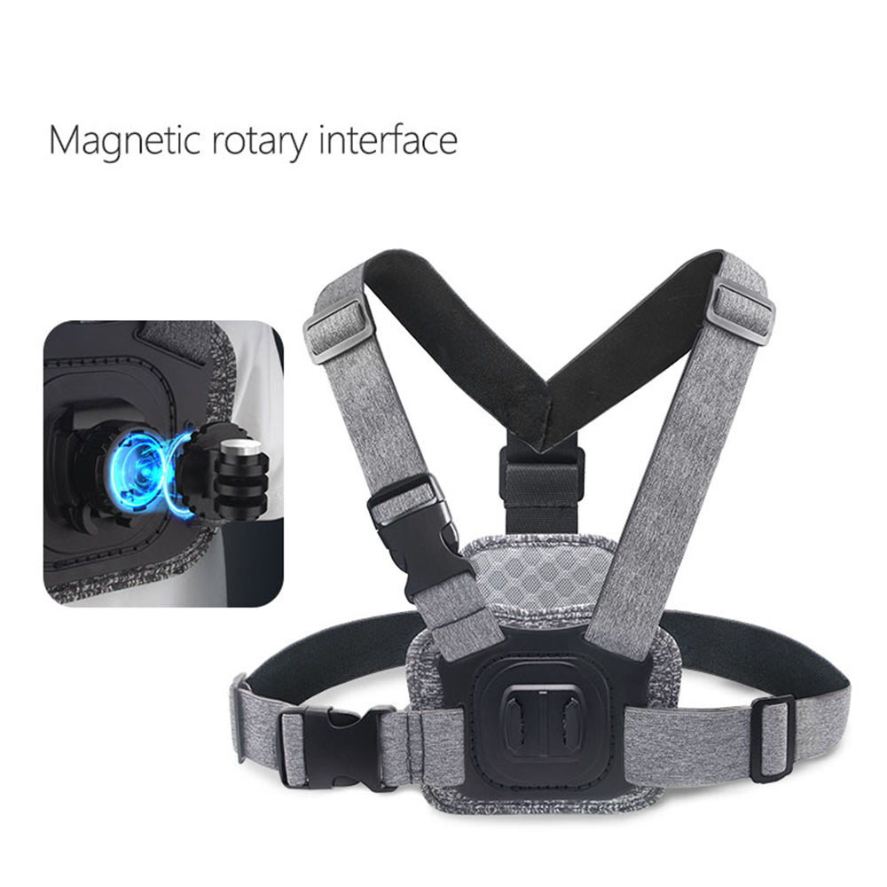 Techsuit JX-002 Brystsele for GoPro-serien, Grå