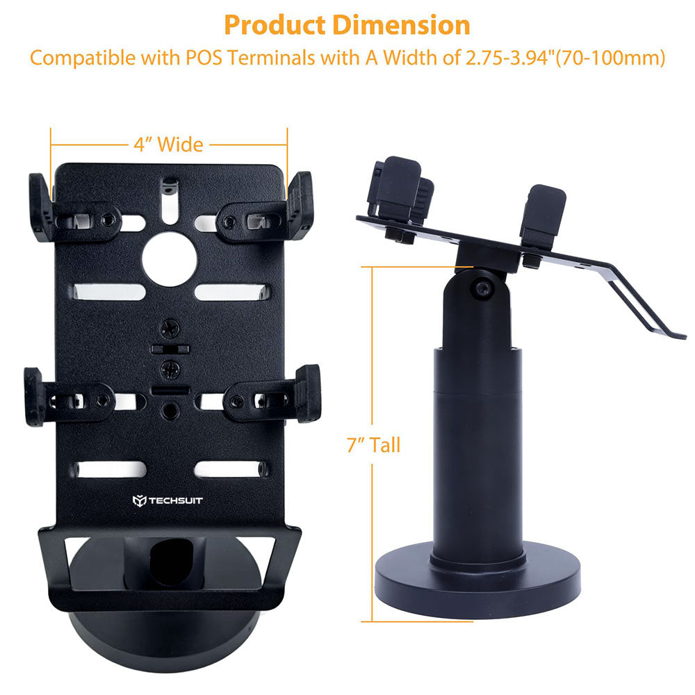 POS-støtte Techsuit PayNest POS1, Svart