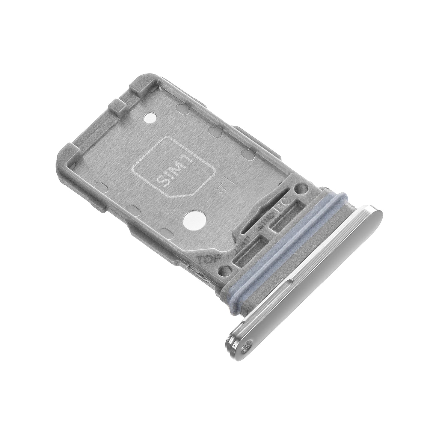 SIM-kort holder for Samsung Galaxy S21 5G G991 / S21+ 5G G996, Dual SIM, Sølv