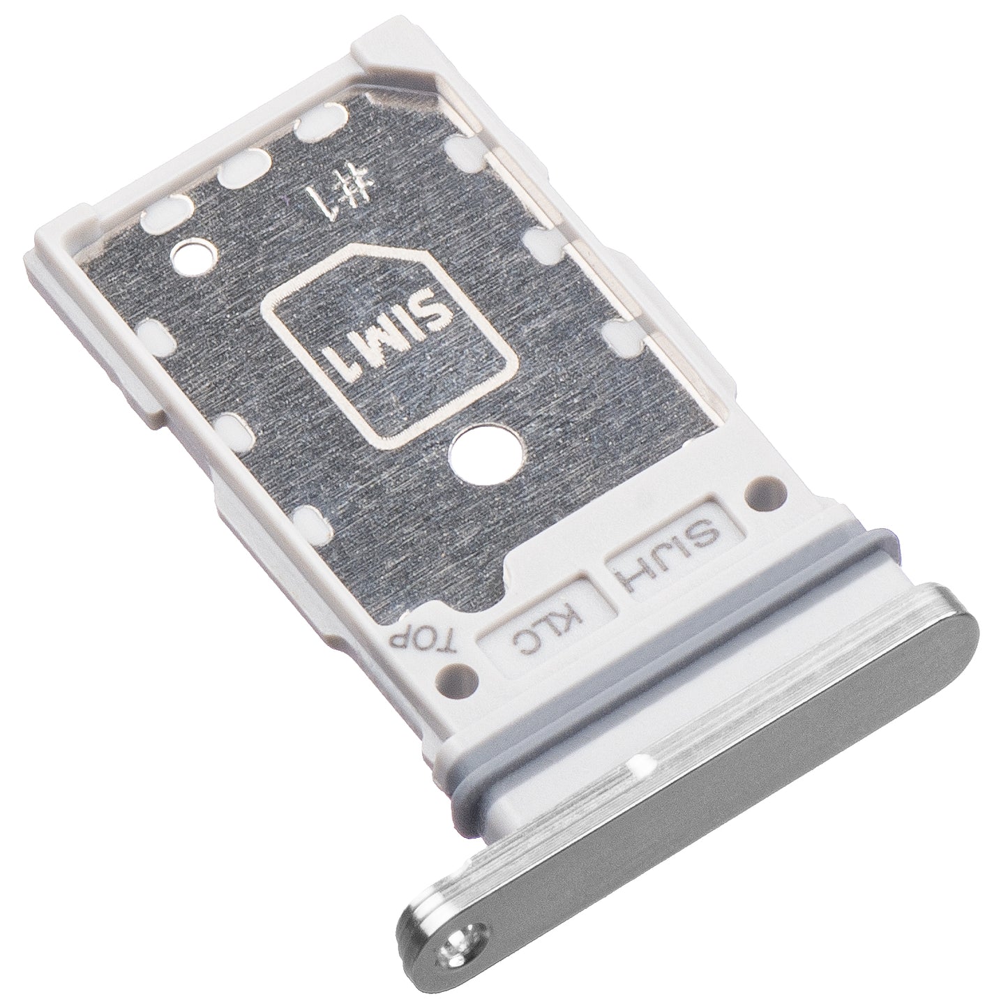 SIM-kort holder for Samsung Galaxy S22 Ultra 5G S908, Dual SIM, Sølv