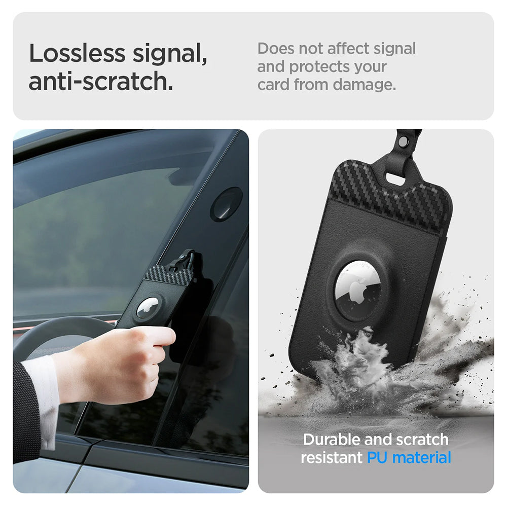 Spigen Air Fit nøkkelholder for Tesla / Apple AirTag, sett med 2 stk ACP08793