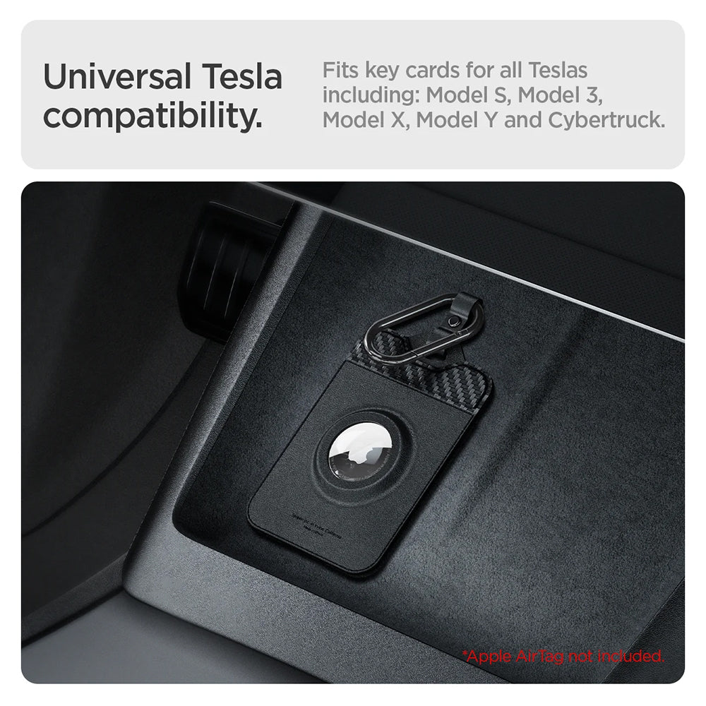 Spigen Air Fit nøkkelholder for Tesla / Apple AirTag, sett med 2 stk ACP08793