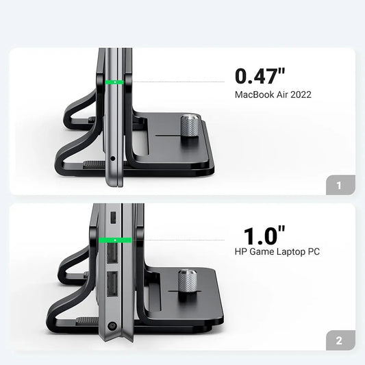 Vertikal Støtte UGREEN LP258 (25706) for Laptop med tykkelse 12mm - 26mm, Svart
