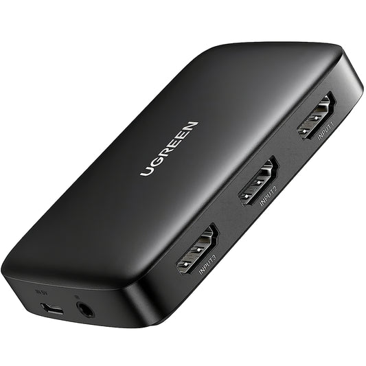 Videobryter UGREEN CM332, 3 x HDMI - HDMI, Svart