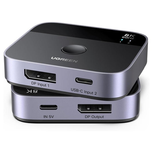 Switch Video DisplayPort / USB-C UGREEN 65878, Svart