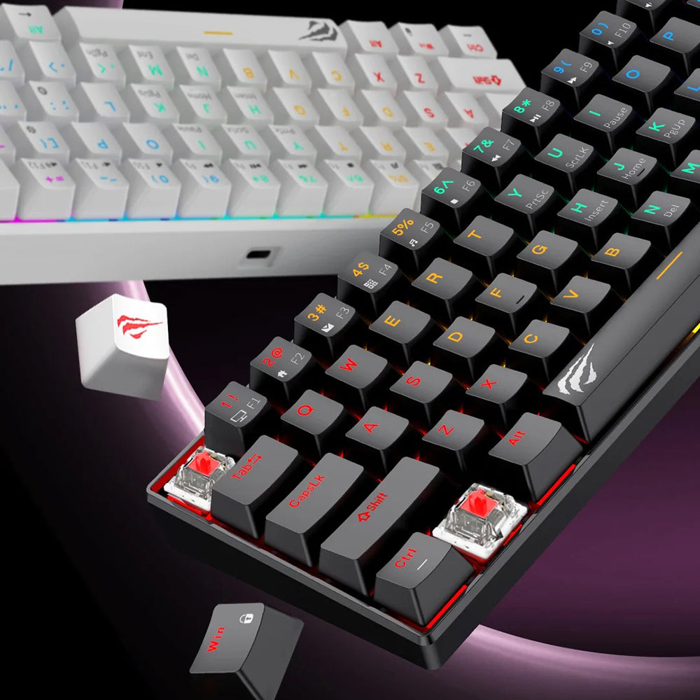 Gamingtastatur HAVIT KB903L, RGB, 1.8m, Svart