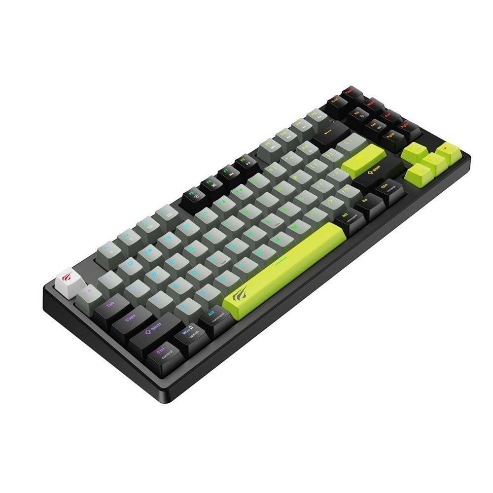 Gamingtastatur Kablet USB HAVIT KB904L, RGB, 1,8m, Svart Grønn
