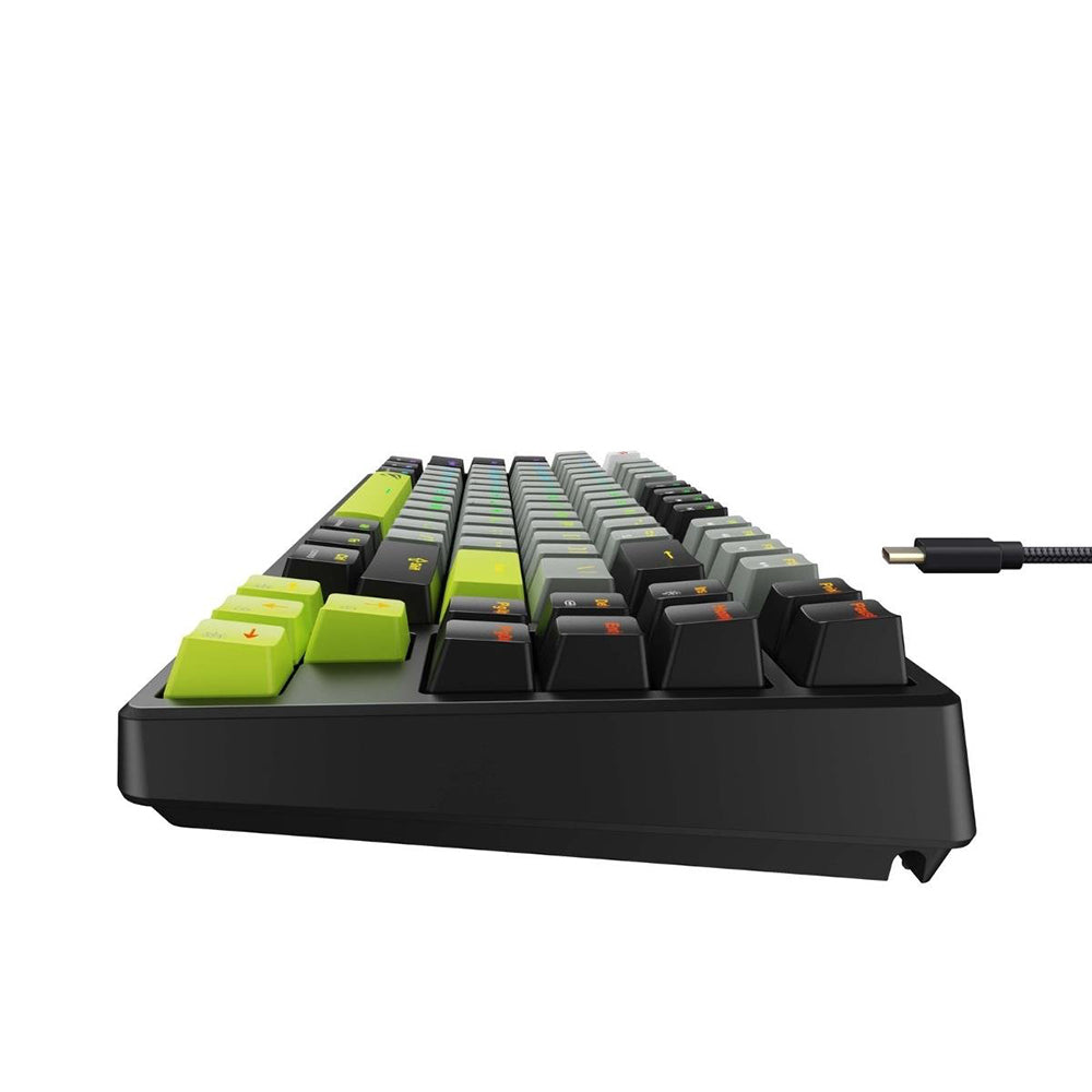 Gamingtastatur Kablet USB HAVIT KB904L, RGB, 1,8m, Svart Grønn