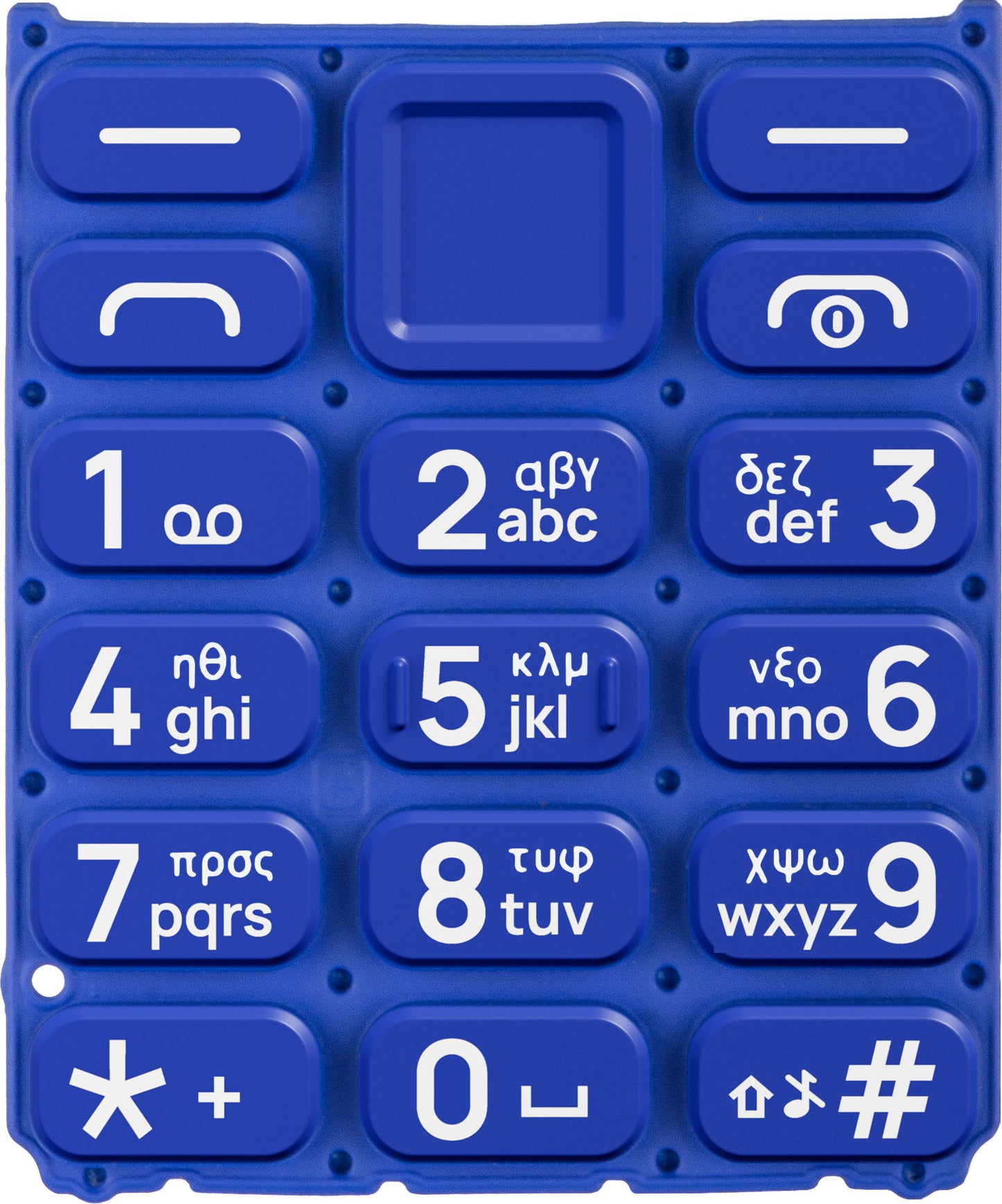 Gresk tastatur for HMD 105 / Nokia 105 (2024), Blå