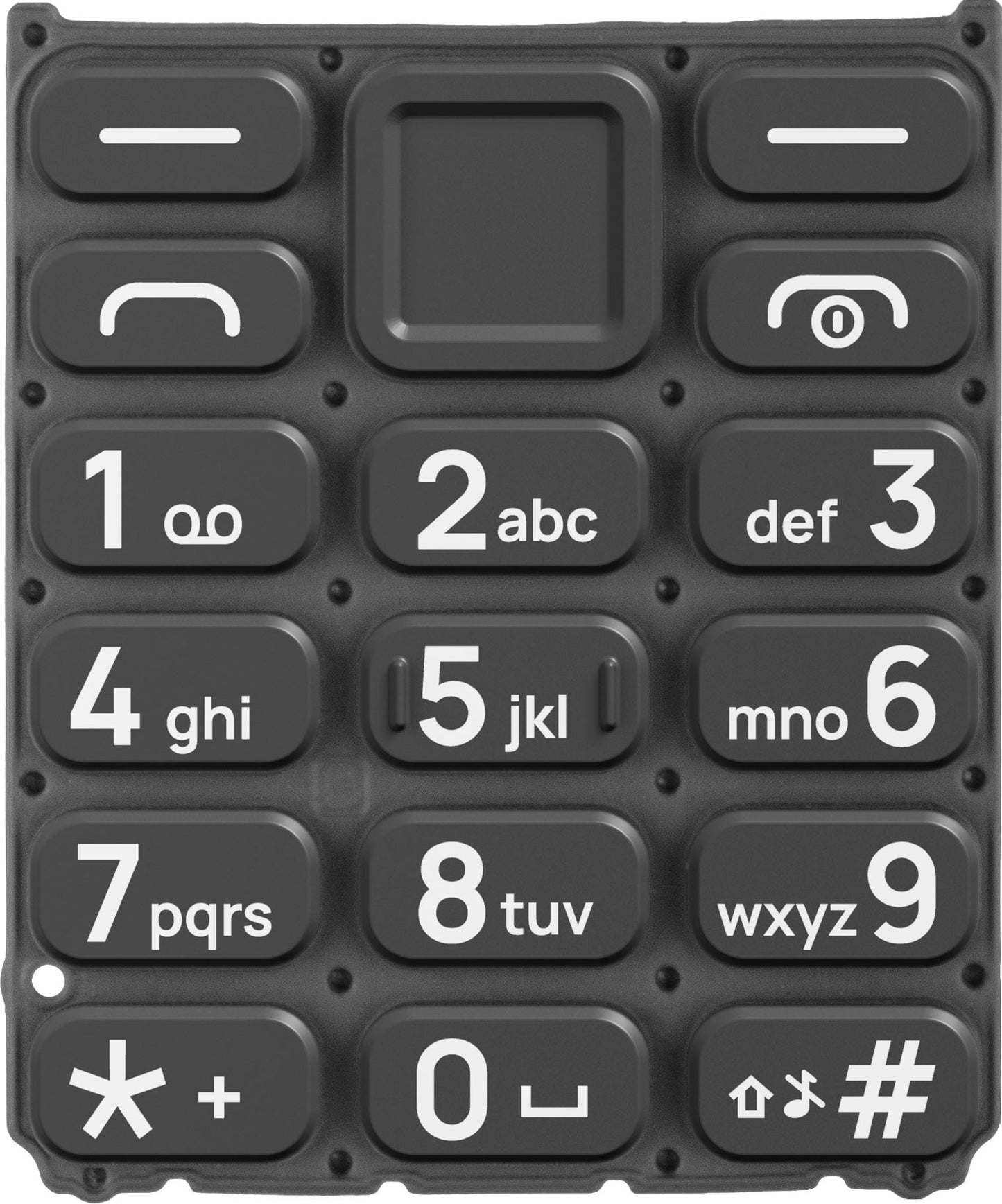 Latinsk tastatur for HMD 105 / Nokia 105 (2024), svart