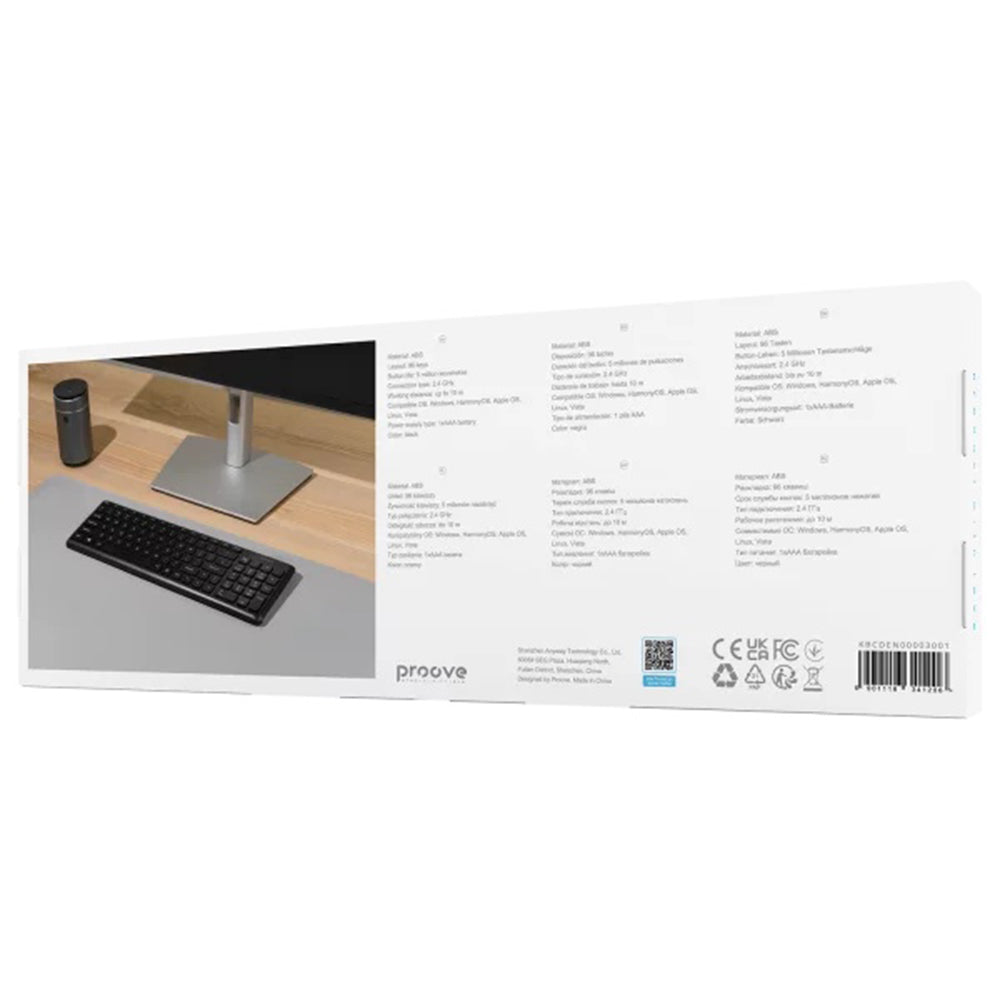 Trådløst Tastatur Proove Classic Code, Svart KBCDEN00003001