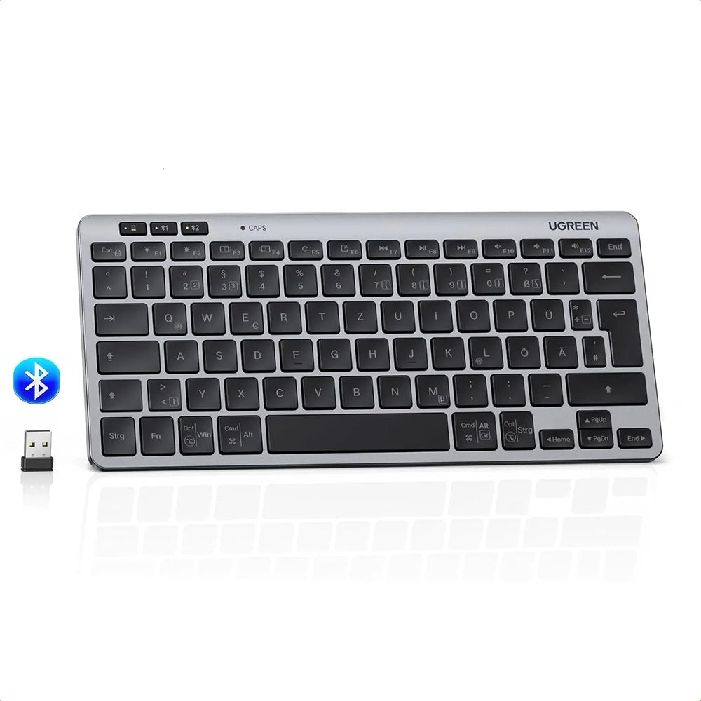 UGREEN 75049 trådløst tastatur, BT / Wi-Fi, Svart