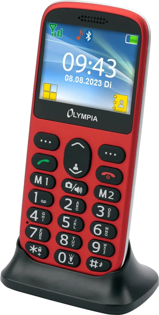 Mobiltelefon Olympia Sun Komfort Dual SIM, Rød 2223