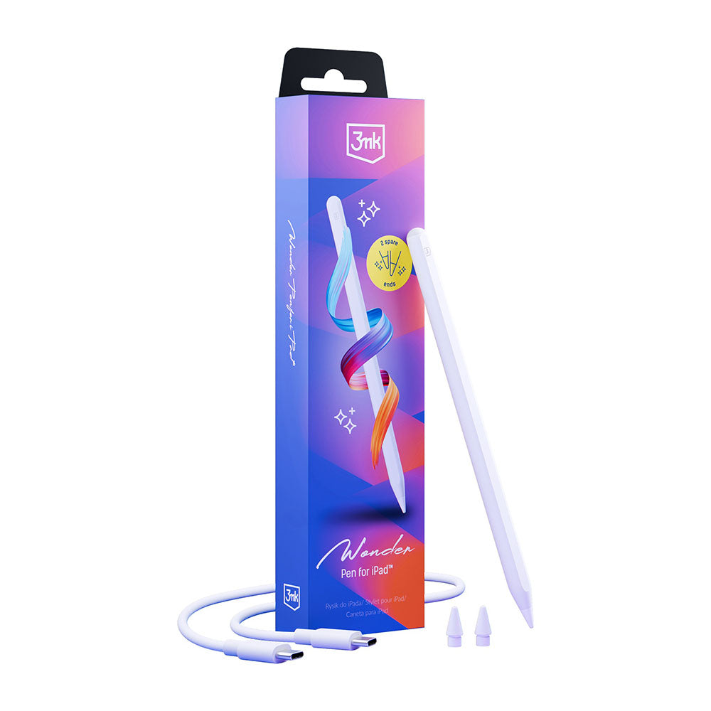 Touch Pen 3MK Wonder for Apple iPad, Aktiv Versjon, Hvit