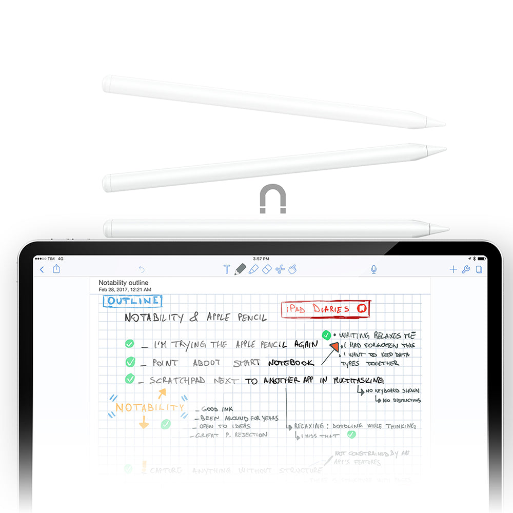Touch Pen Acefast V1, Aktiv Versjon, Hvit