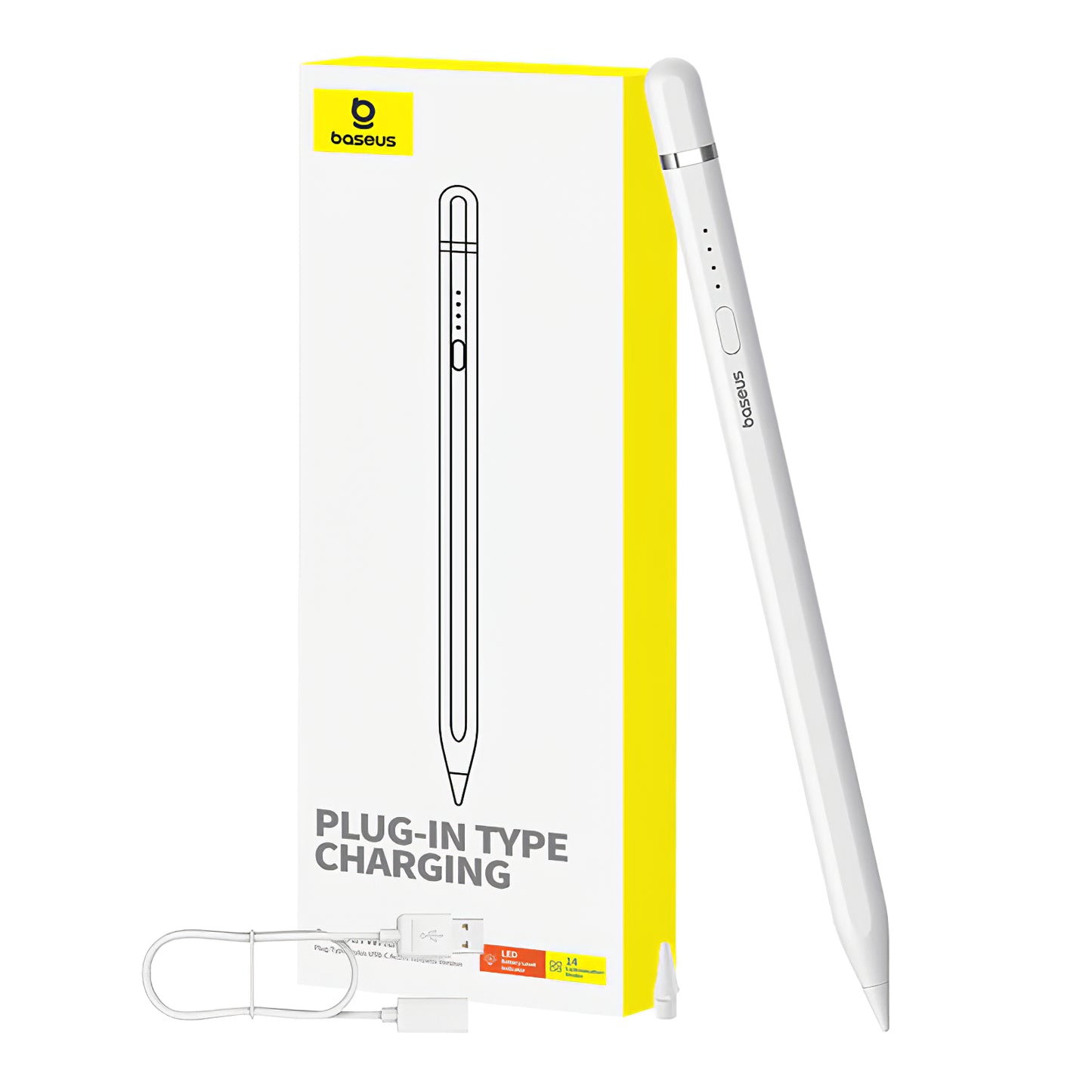 Touch Pen Baseus Smooth Writing 2 Series for Apple iPad, Aktiv Plug-In Versjon, Hvit P80015806211-00