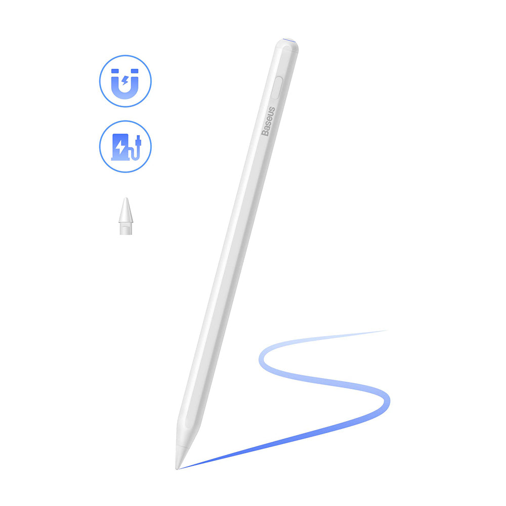 Touch Pen Baseus Smooth Writing 2 Series for Apple iPad, Aktiv Trådløs Versjon, Hvit SXBC080102