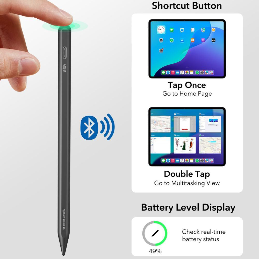 Touch Pen ESR Geo for Apple iPad, Aktiv Versjon, Svart