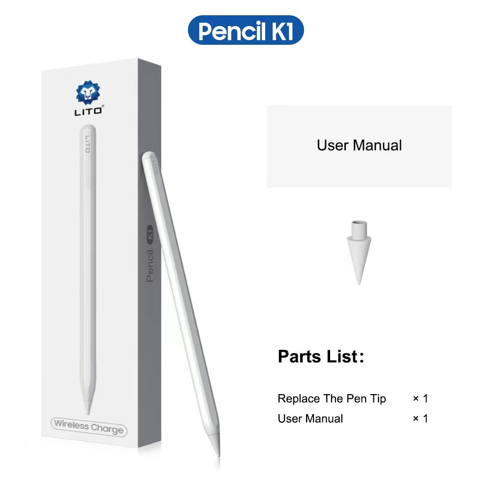 Touch Pen Lito K1 for Apple iPad, Aktiv Versjon, Hvit