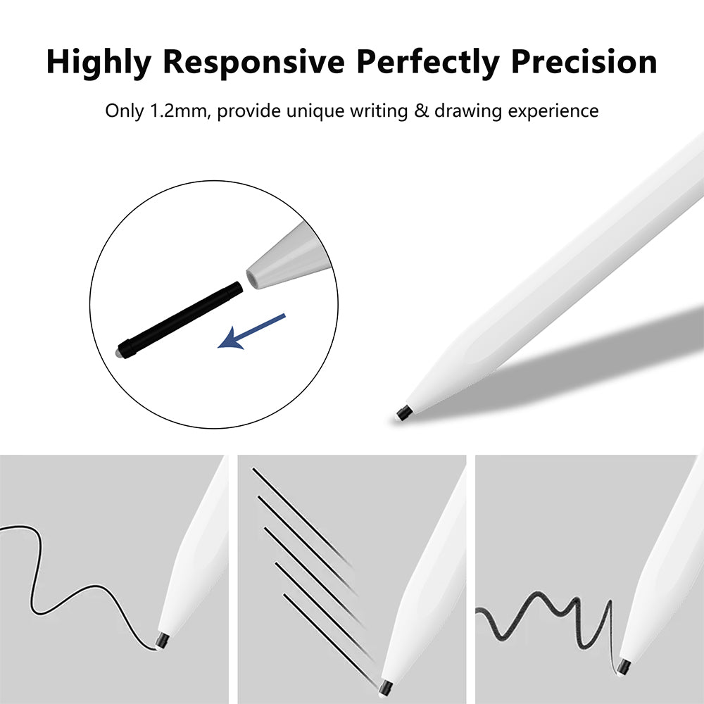 Touch Pen Techsuit A580S for Apple iPad, Aktiv Versjon, Hvit