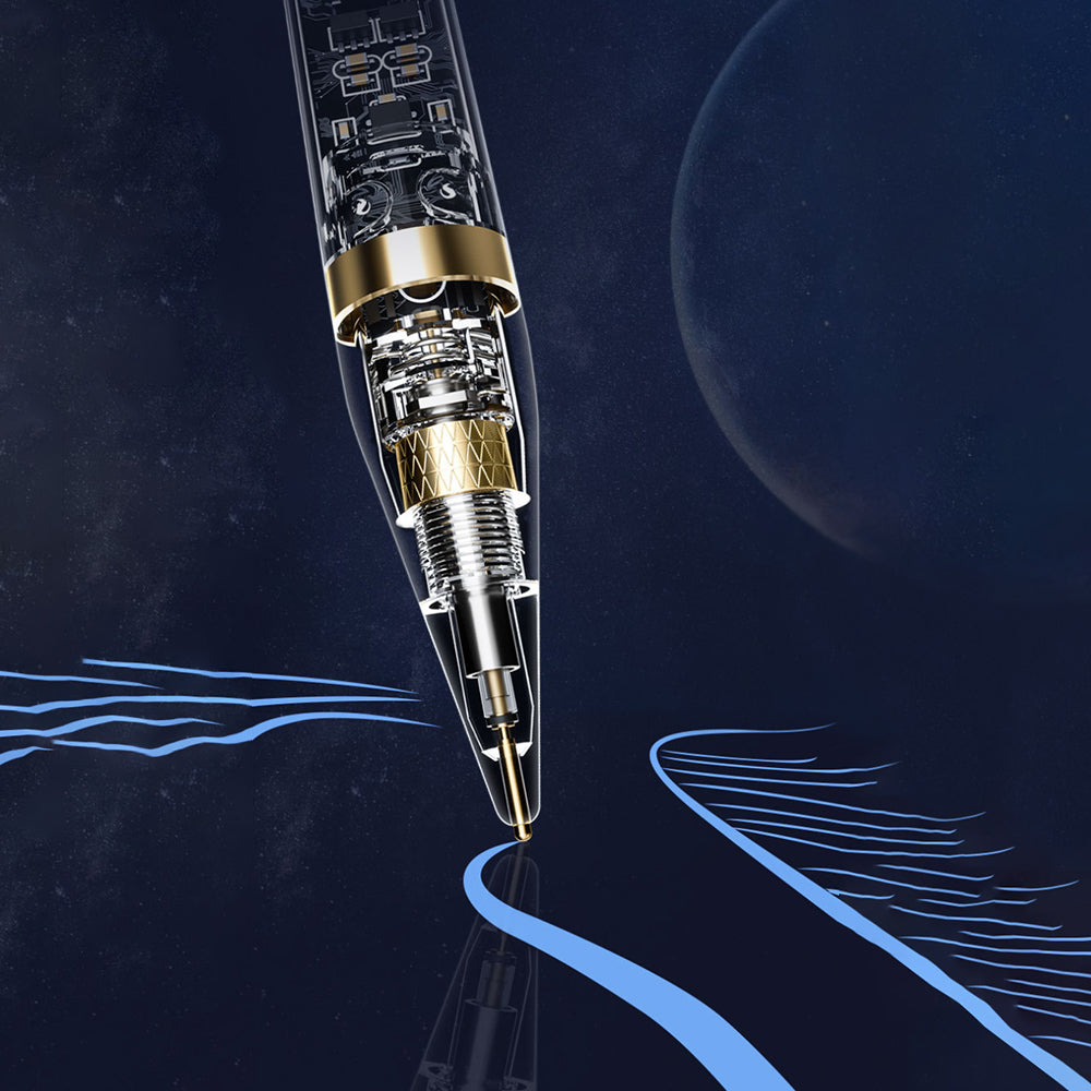 Touch Pen Techsuit C10 Pro for Apple iPad, Aktiv Versjon, Transparent Svart