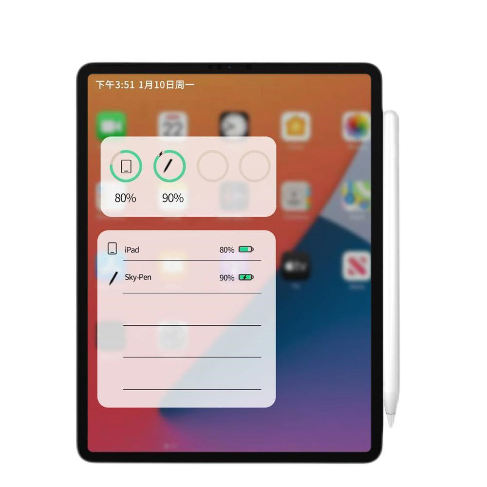 Touch Pen Techsuit M2 for Apple iPad, Aktiv Versjon, Hvit