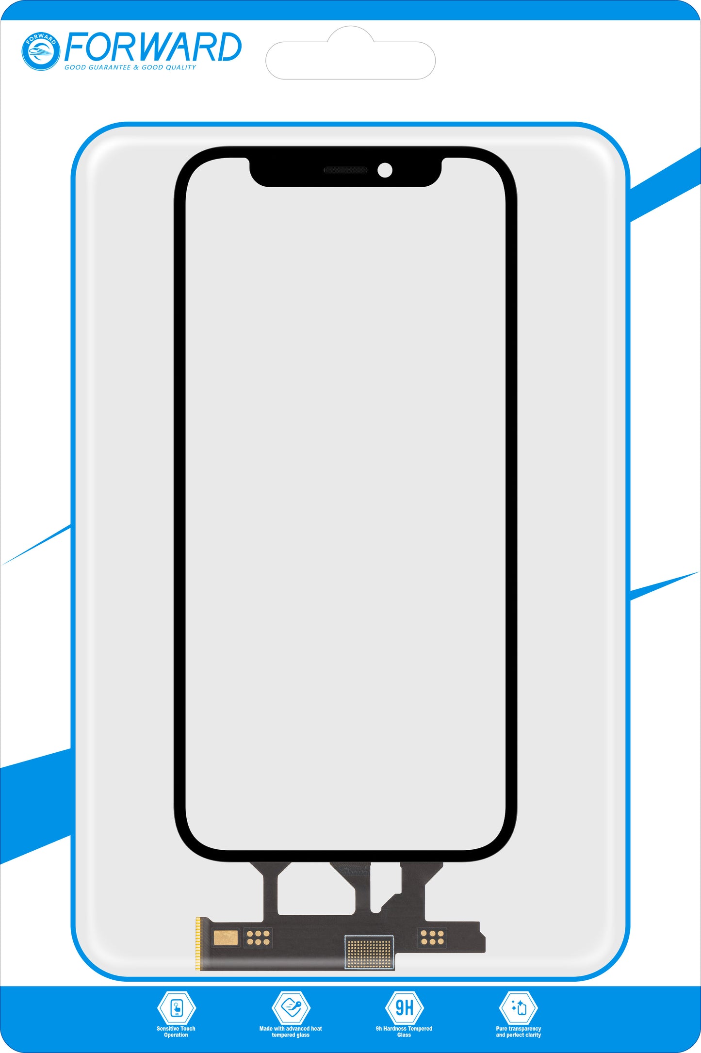 Touchscreen Forward Guard OCA for Apple iPhone 12 mini, Svart