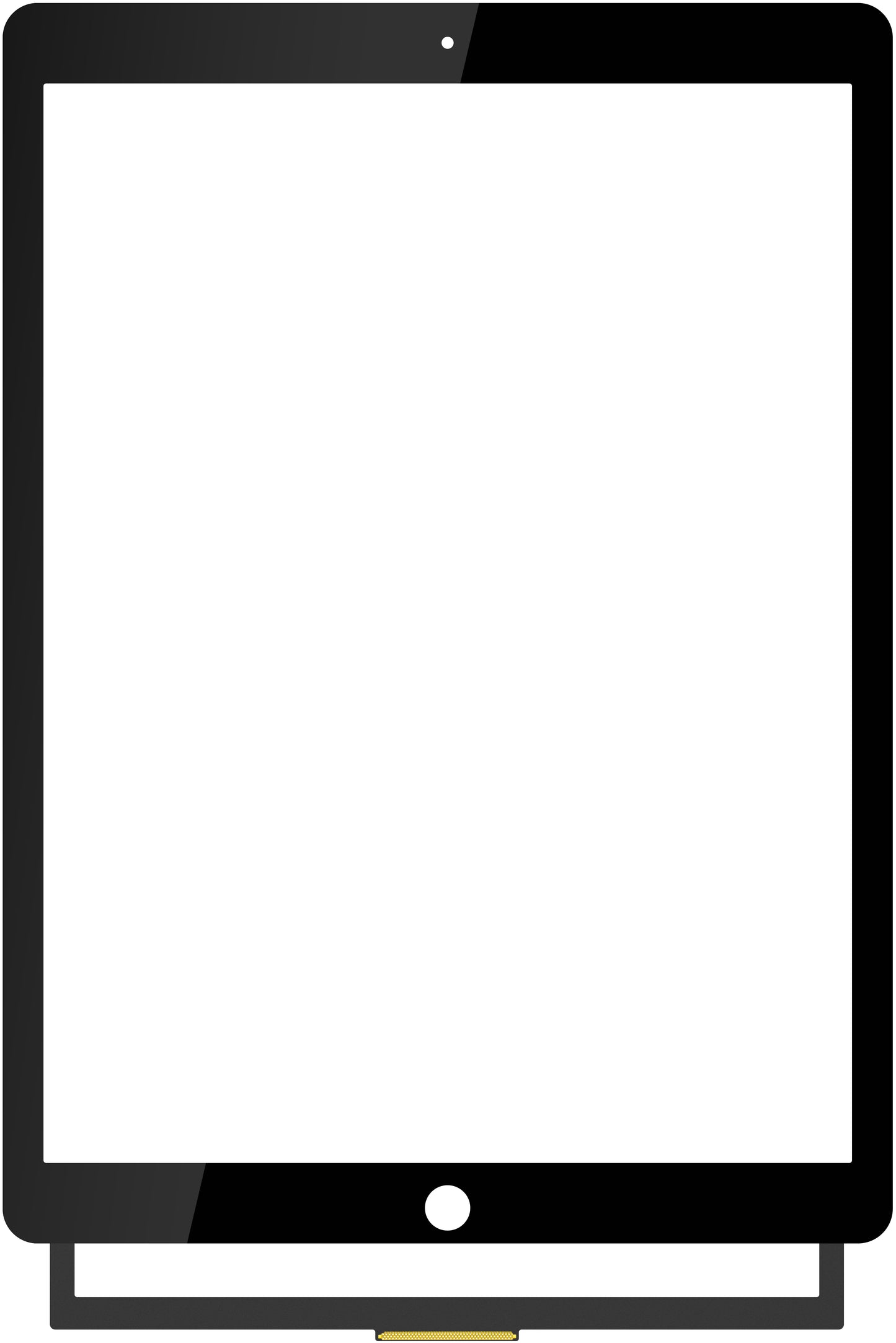 Touchscreen Forward Guard OCA for Apple iPad Pro 12.9 (2017), Svart