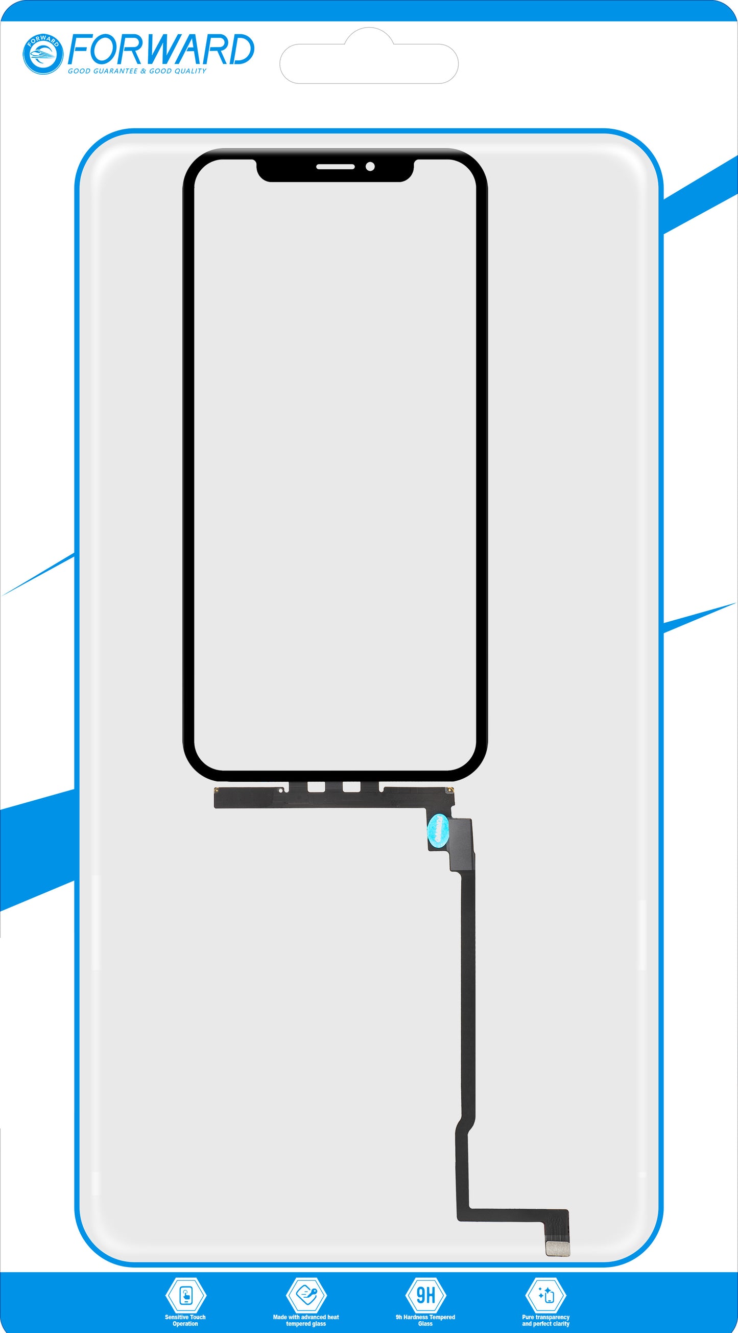 Touchscreen Forward Guard OCA for Apple iPhone 11 Pro Max, IC-versjon, svart